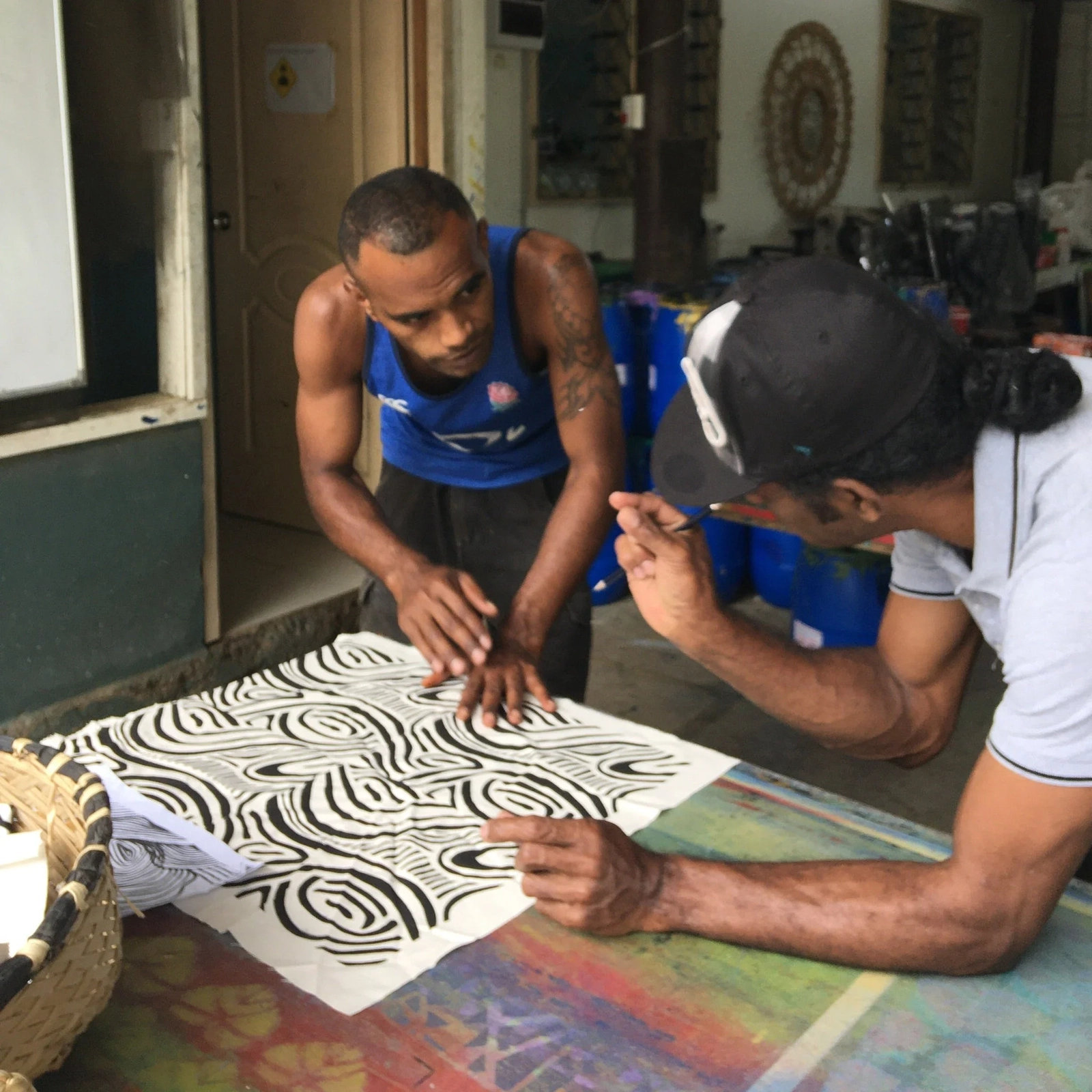 Floor Pillow Cover - Salusalu Print (10)