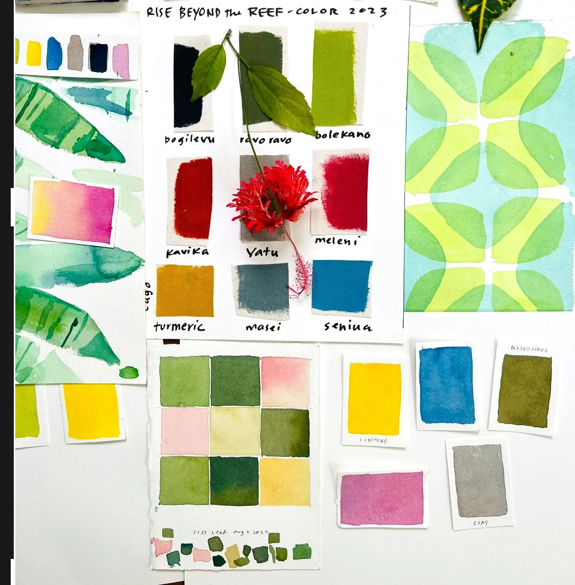 Lumbar Pillow Cover - Laubu Levu Print (15)